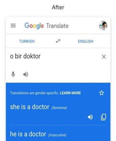 谷歌翻譯引入減少性別偏見的更新，英法等六語種首發(fā)